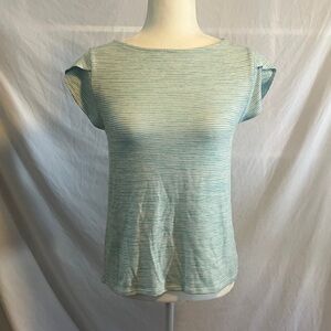 Market &  Spruce women’s Striped Blue and White Cap Sleeve Top sizeXS nwt